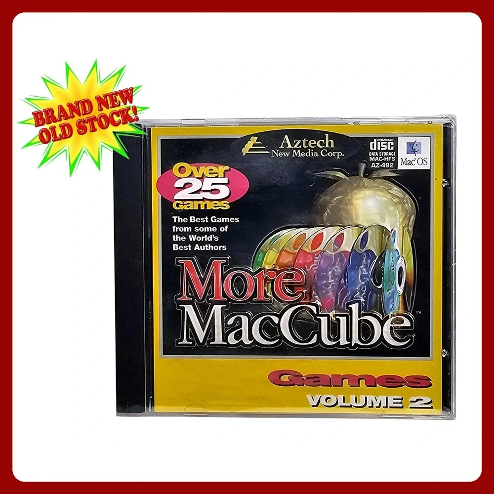 Aztech More MacCube Games Vol 2 Mac‎ OS Vintage CD-ROM AZ-482 New Sealed VTG